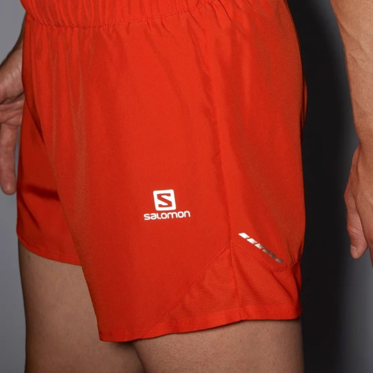 Red Salomon Cross Rebel 5'' Men's Shorts | PH 29605S